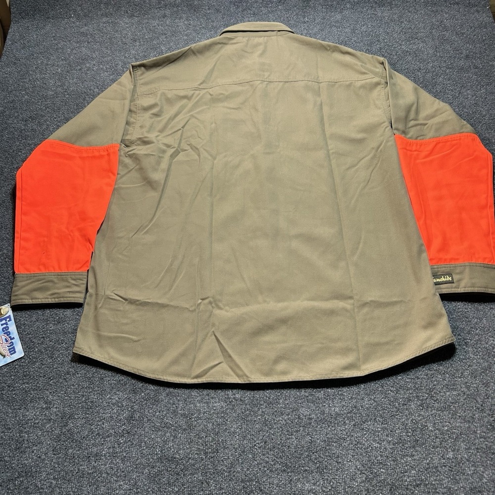 Gamehide Shirt Men's XXL Tan Orange SST Upland Hunting Blaze Shooting Patch - Picture 9 of 9